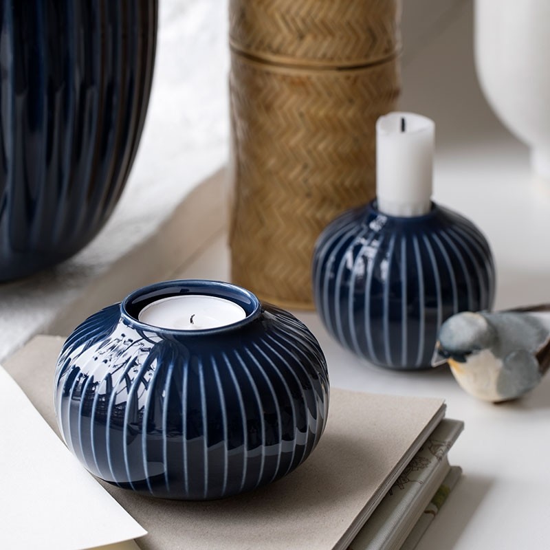 KhlerHammershiFyrfadsstageH65cmIndigoBl-31