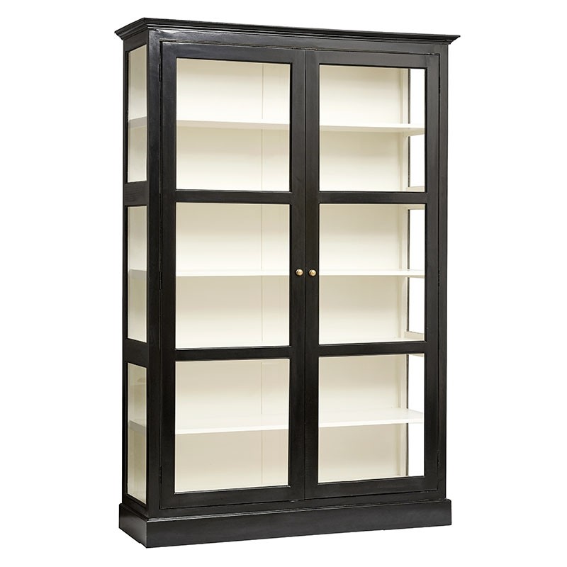 NordalClassicVitrineskab212x148cmSortHvid-31