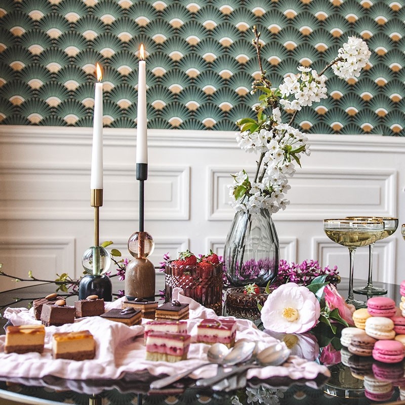 NordalMARBLELysestageSortGrnGuldLille-31